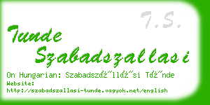 tunde szabadszallasi business card